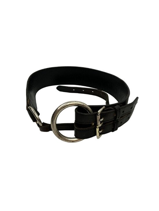 Vintage Lauren Ralph Lauren Tri-Strap O-Ring Wide Leather Belt Womens Black main image 12